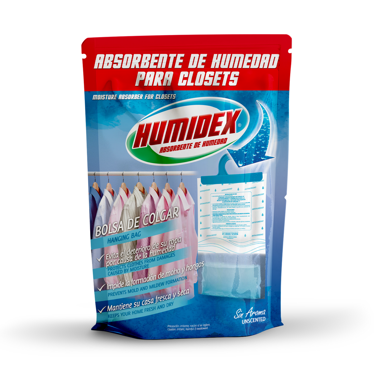 Absorbente de Humedad para Closets - Bolsa de Colgar Sin Aroma